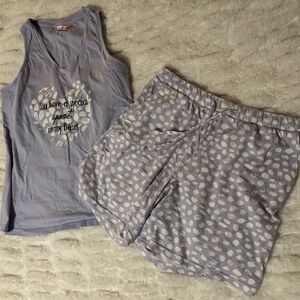 Purple Tank Top and Shorts Set